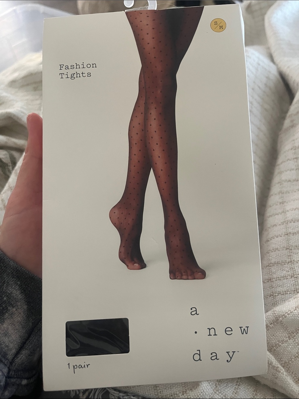 a new day Black Polka Dot Sheer Tights